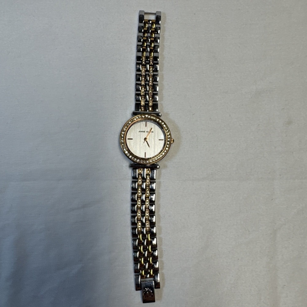 Anne Klein Women's Swarovski Crystal Two-Tone Silver And Gold Tone Finish